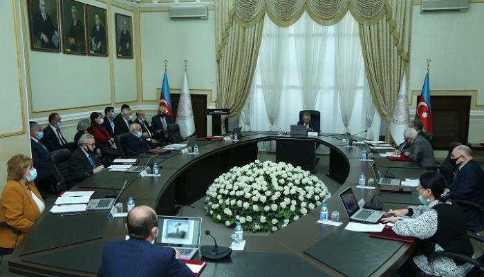 На заседании Президиума обсуждены задачи НАНА, связанные с научно<abbr>-</abbr>исследовательскими работами на освобожденных территориях Азербайджана.