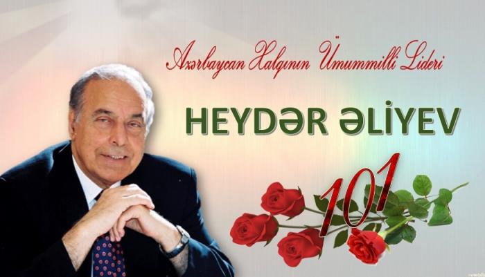 Azerbaijan celebrates 101st anniversary of national leader Heydar Aliyev